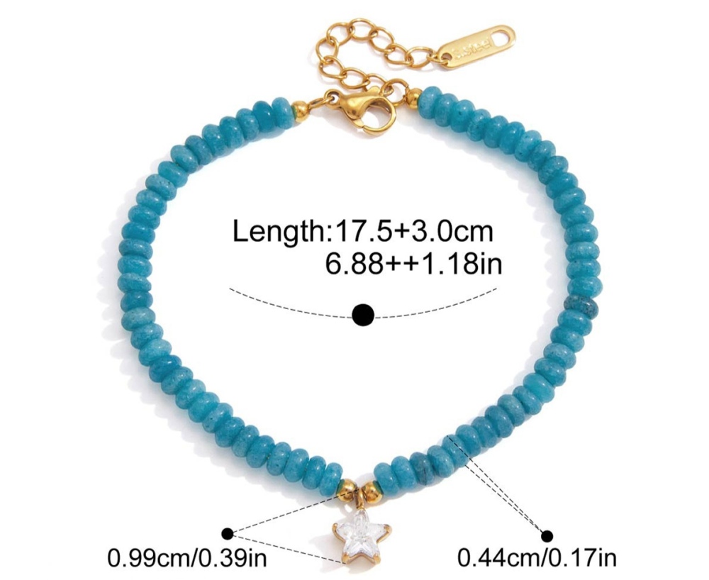 IVIAPRO Natural Crystal Amethyst Rose Quartz Colored Fluorite Beaded Bracelets