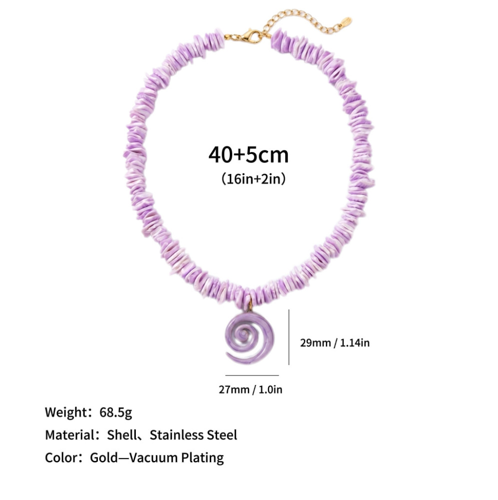 Hot Seller Beads Jewelry Stainless Steel Coloful Shell Beaded Heart Starfish Pendant Necklace