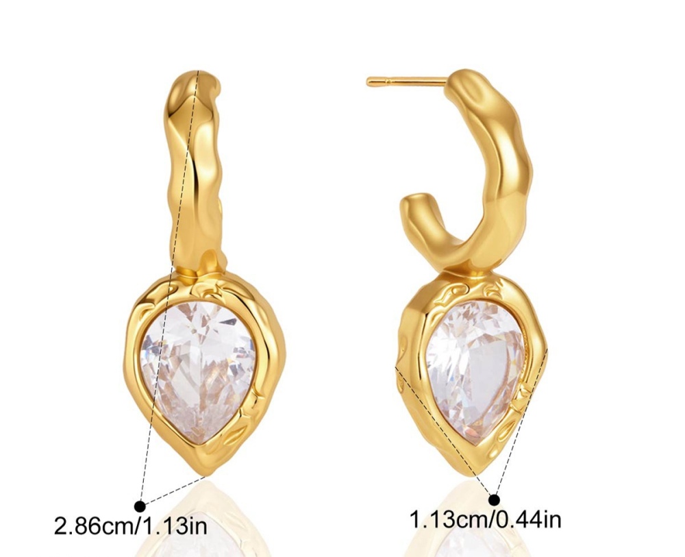 Wholesale Waterproof Stainless Steel Hollow Heart Flower Hoop Earrings