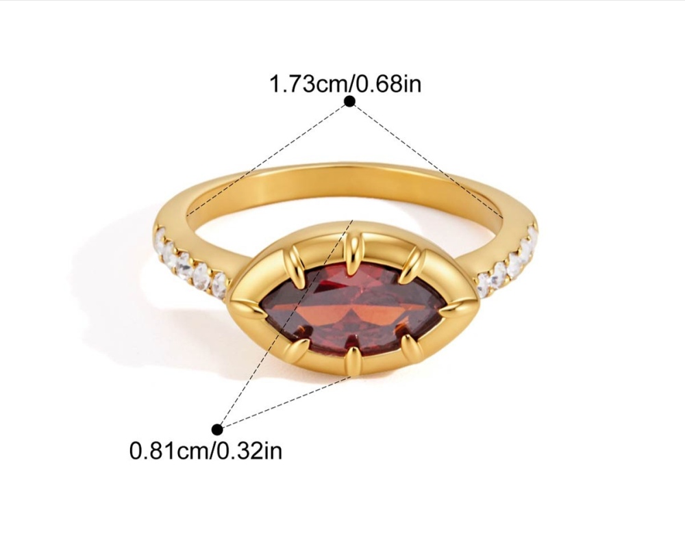 Fashion Jewelry Wholesale Stainless Steel Geometric Colorful Zircon Rings