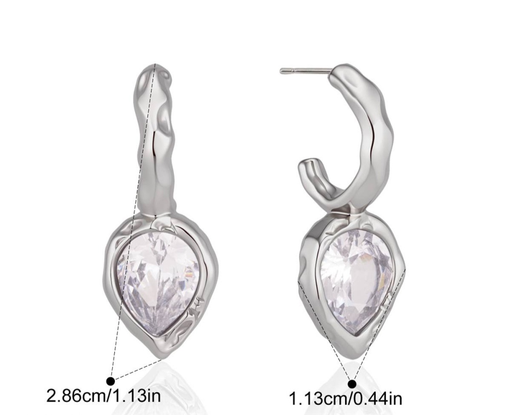 Wholesale Waterproof Stainless Steel Hollow Heart Flower Hoop Earrings