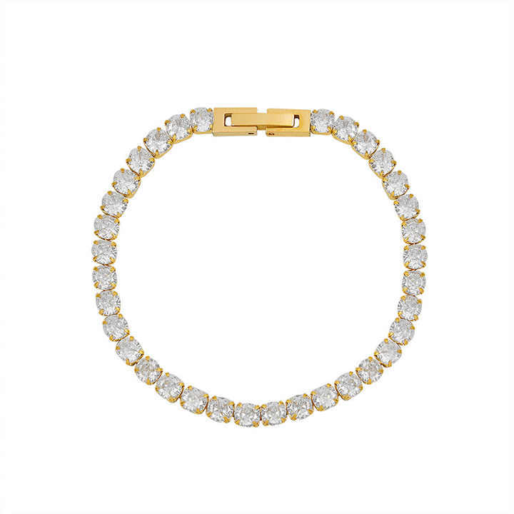 IVIAPRO Jewelry New Arrival Waterproof and Tarnish Free Luxury Tennis Chain Stainless Steel Bracelet