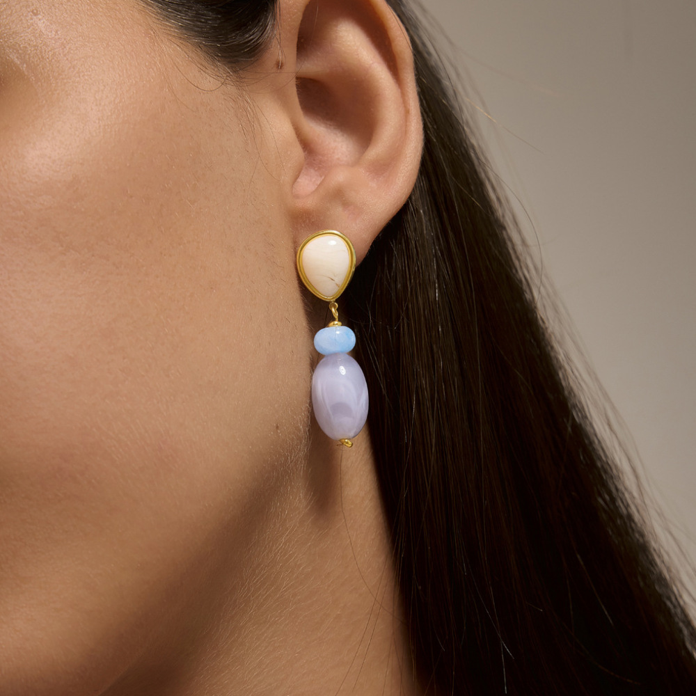 Jewelry Wholesale Stainless Steel Hypoallergenic Colorful Resin Stud Earrings