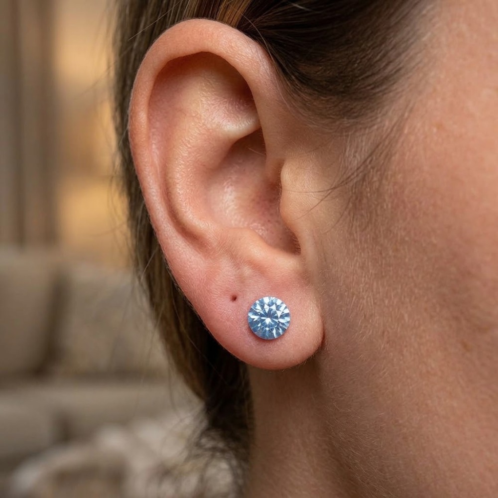 Minimalist Style Waterproof Hypoallergenic Stainless Steel Colorful Stud Earrings