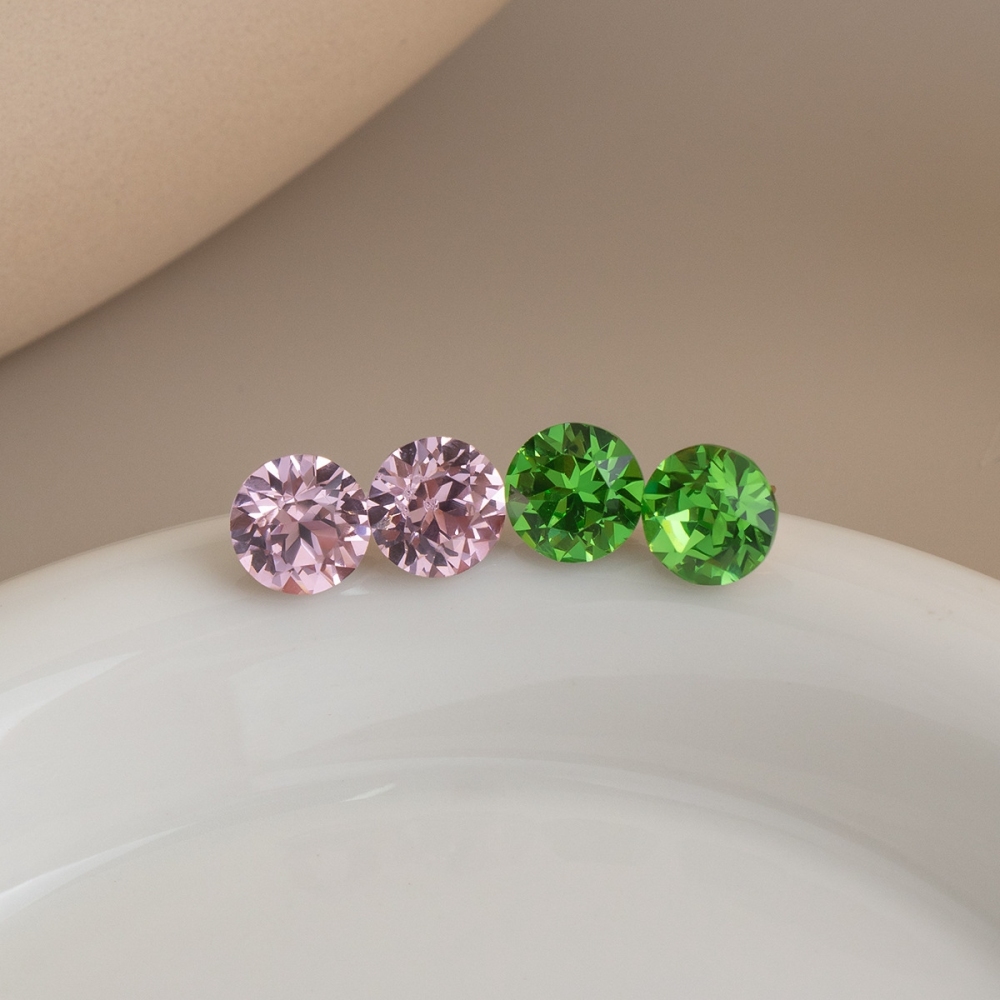 Minimalist Style Waterproof Hypoallergenic Stainless Steel Colorful Stud Earrings