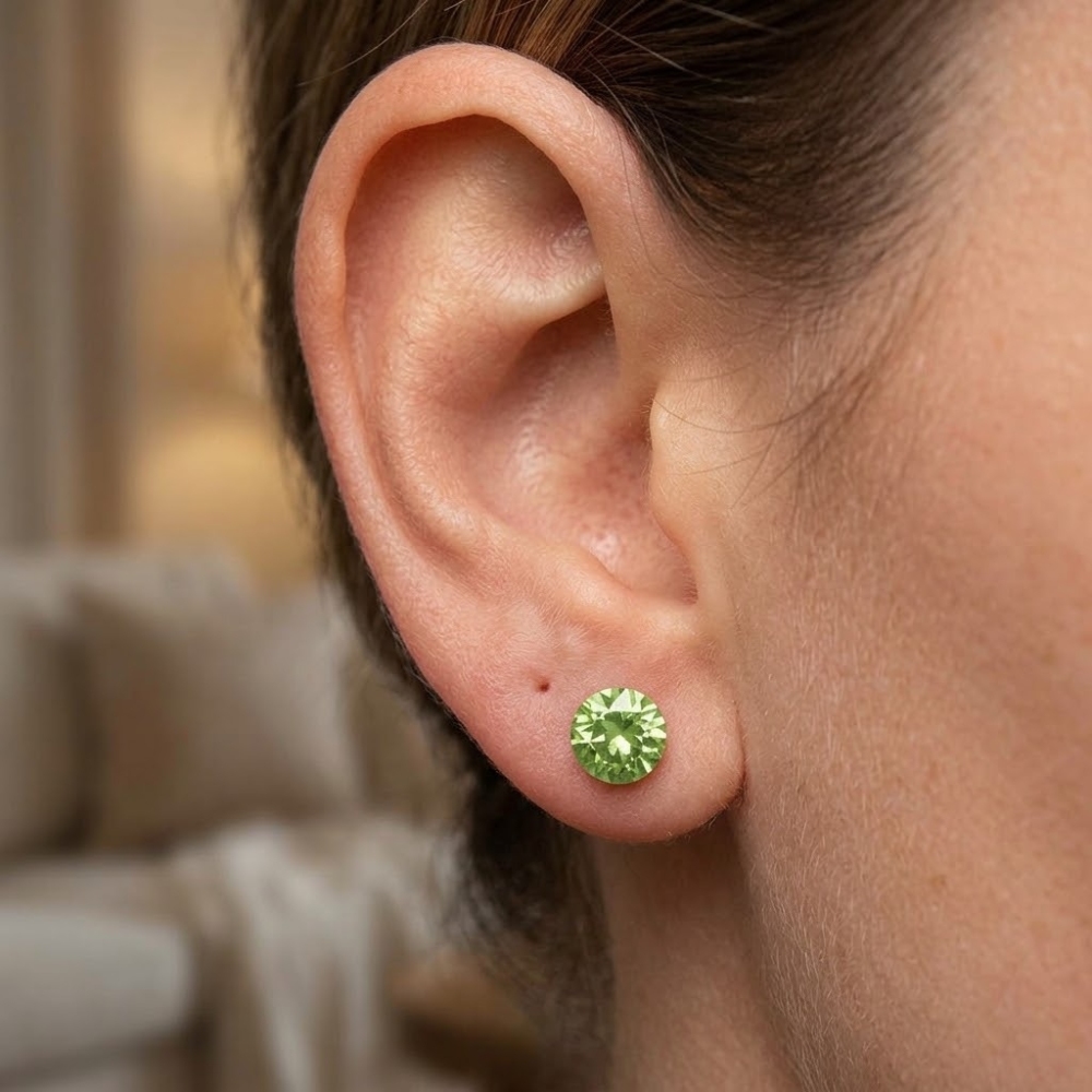 Minimalist Style Waterproof Hypoallergenic Stainless Steel Colorful Stud Earrings