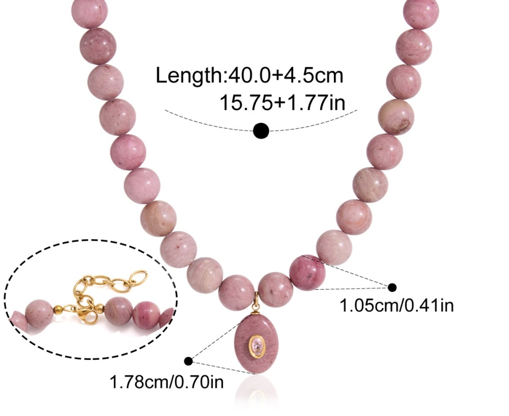 New Beads Jewelry Natural Colorful Stones Crystal Beaded Pendant Necklace Wholesale