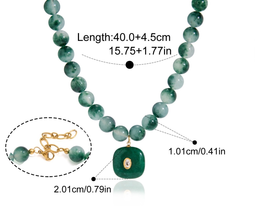 New Beads Jewelry Natural Colorful Stones Crystal Beaded Pendant Necklace Wholesale