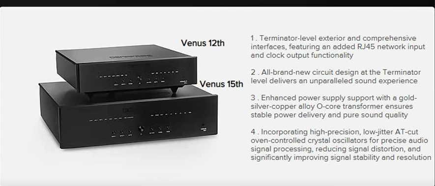 Denafrips VENUS 15th R2R Pure Balanced DAC Discrete Resistor 352.8/384KHz 11.28MHz(DSD4X USB&I2S onIy) RCA XLR Output
