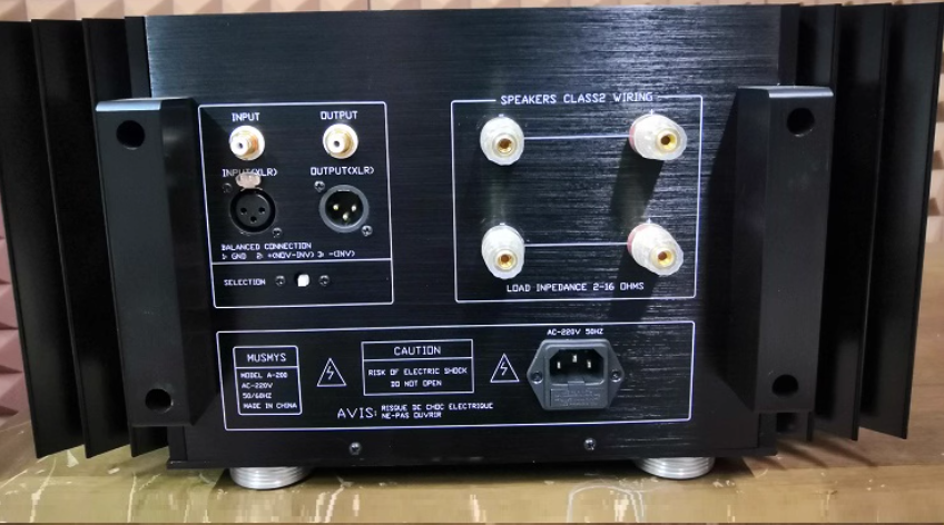 MUSMYS A-200 pure A-class 300W 8 Ω 20 pairs of gold sealed high-power tubes/each channel HIFI amplifier can drive impedance as low as 1 Ω, and the input adopts an exclusive self-developed full flat street low-noise module