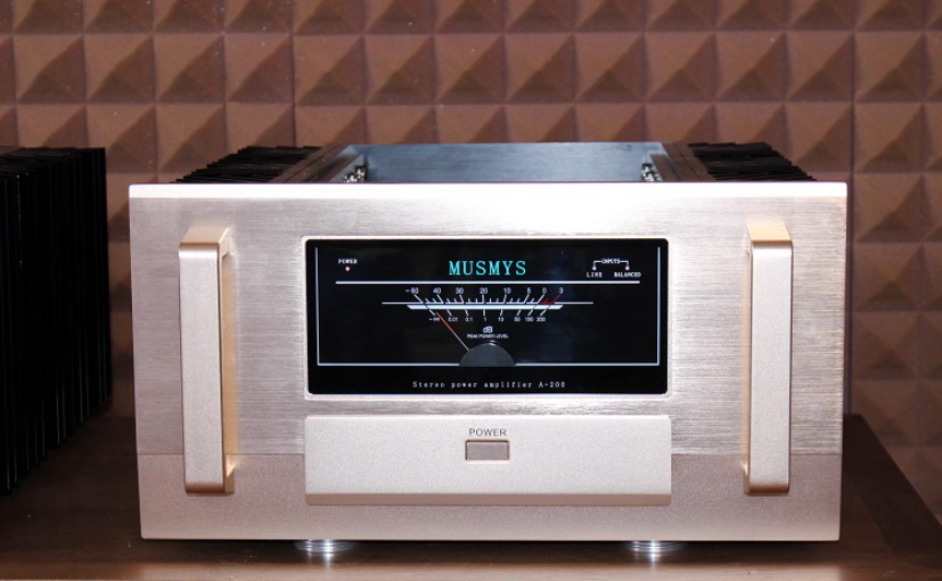 MUSMYS A-200 pure A-class 300W 8 Ω 20 pairs of gold sealed high-power tubes/each channel HIFI amplifier can drive impedance as low as 1 Ω, and the input adopts an exclusive self-developed full flat street low-noise module