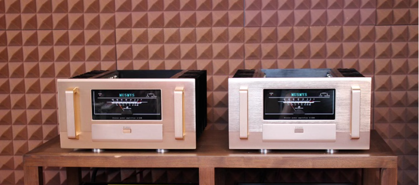 MUSMYS A-200 pure A-class 300W 8 Ω 20 pairs of gold sealed high-power tubes/each channel HIFI amplifier can drive impedance as low as 1 Ω, and the input adopts an exclusive self-developed full flat street low-noise module