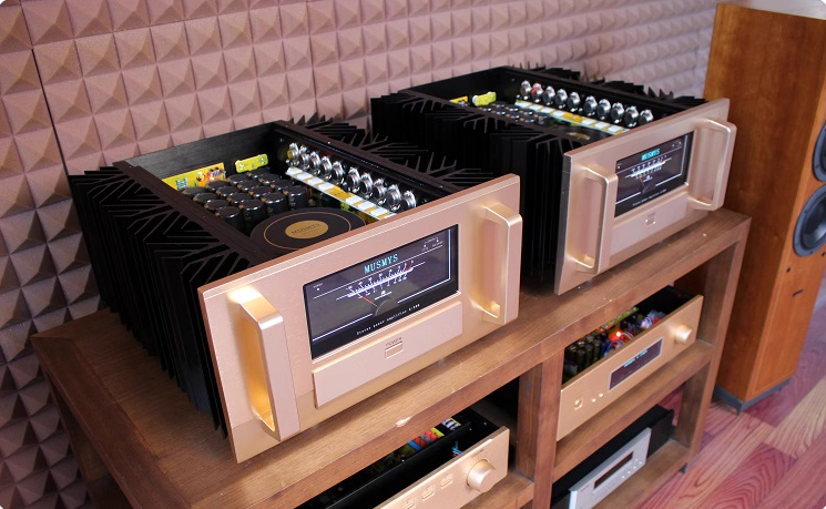 MUSMYS A-200 pure A-class 300W 8 Ω 20 pairs of gold sealed high-power tubes/each channel HIFI amplifier can drive impedance as low as 1 Ω, and the input adopts an exclusive self-developed full flat street low-noise module