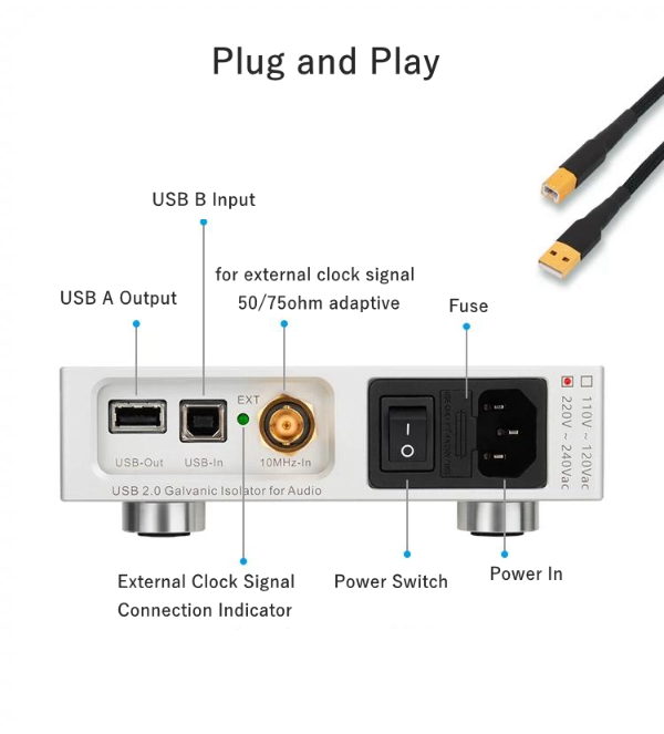 LHY AUDIO PCHFI fever audio USB purification isolator ADuM4165 high-speed 480M crystal oscillator OCXO clock input