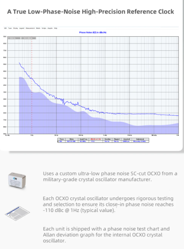 LHY AUDIO OCK-2S 10MHz SC cut OCXO high-precision ultra-low phase noise constant temperature clock crystal oscillato