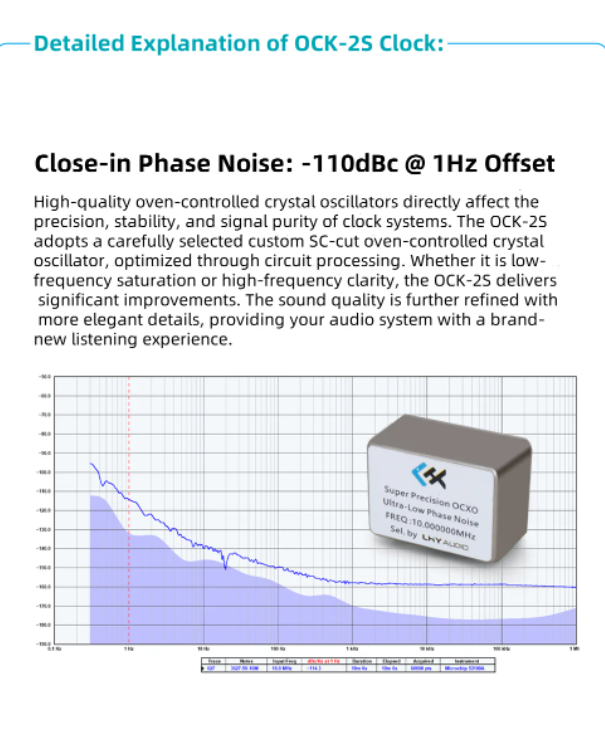 LHY AUDIO OCK-2S 10MHz SC cut OCXO high-precision ultra-low phase noise constant temperature clock crystal oscillato