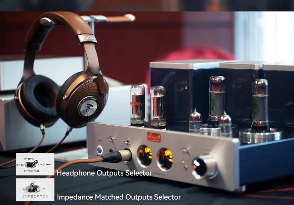 HA-6A HIEND Tube Headphone/Earphone Amplifier with 4.4mm, 6.35mm and XLR Phone Output. EL34/KT88 Switchable