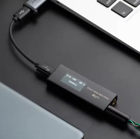 Cayin RU7 Full Balanced Resistor Networks Discrete 1-Bit DAC Dongle Amplifier with Customized Leather Case