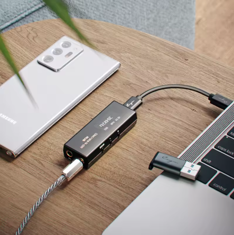 RU6 Portable USB DAC Headphone Amplifier USB Dongle R2R DAC with 3.5mm and 4.4mm Headphone Output