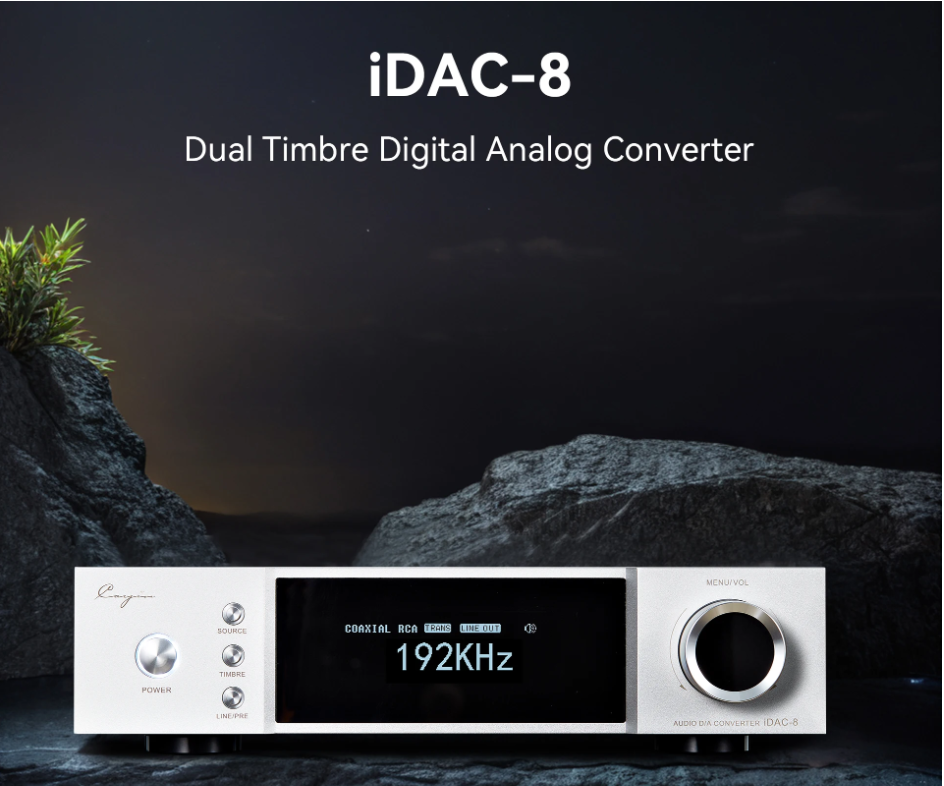 Cayin iDAC-8 Tube DAC Compact Size Matching with iDAP-8 Digital Streamer and iHA-8 Solid State Headphone Amplifier