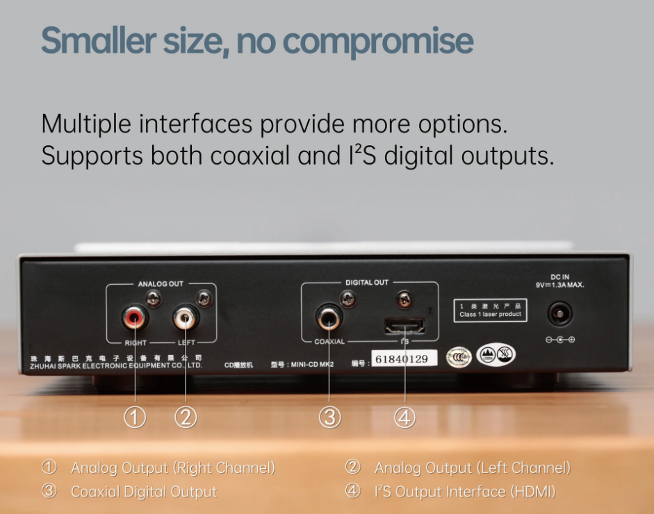 Cayin MINI-CDMK2 Compact Disc Player Slot-in style CD Drive VFD Dynamic Display