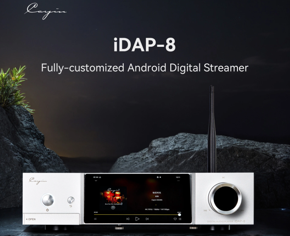 Cayin iDAP-8 Android Digital Streamer Compact Size Matching with iHA-8 Solid State Headphone Amplifier and iDAC-8 Tube DAC