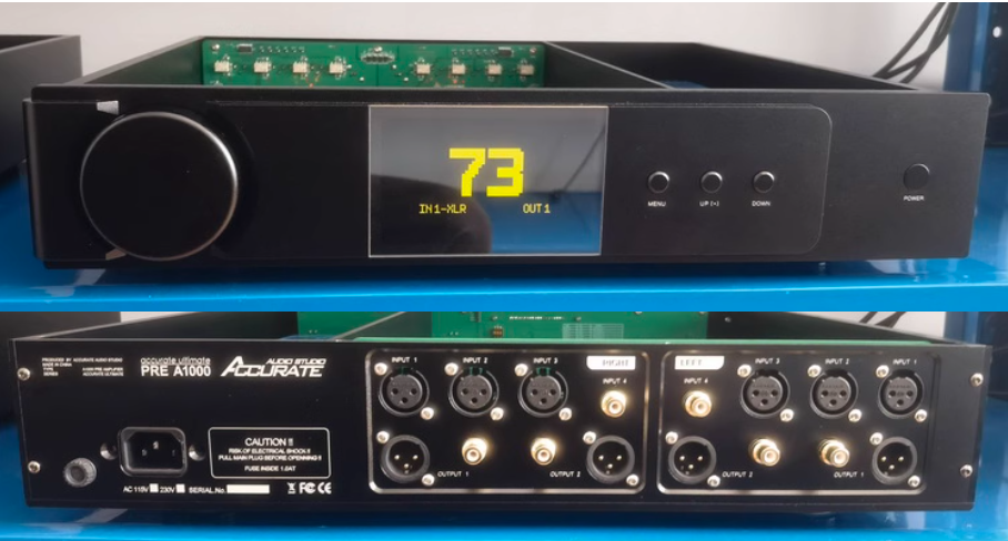 Accurate front-end PRE-A1000, Class A discrete module front-end, dual channel fully balanced front-end amplifier