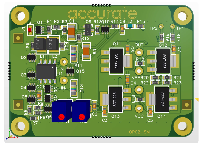 Accurate front-end PRE-A1000, Class A discrete module front-end, dual channel fully balanced front-end amplifier