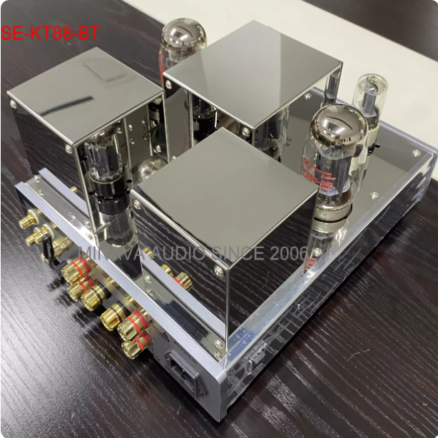 MinavaAudio KT88 single ended Bluetooth tube amplifier with output power of 12W (pure A-class 8 ohm load)