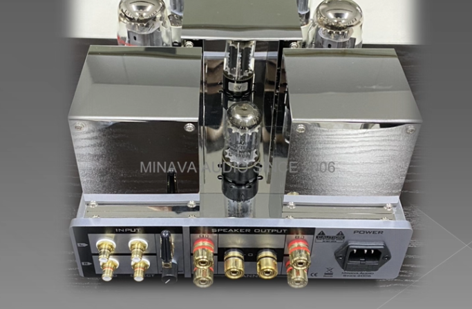 MinavaAudio KT88 single ended Bluetooth tube amplifier with output power of 12W (pure A-class 8 ohm load)