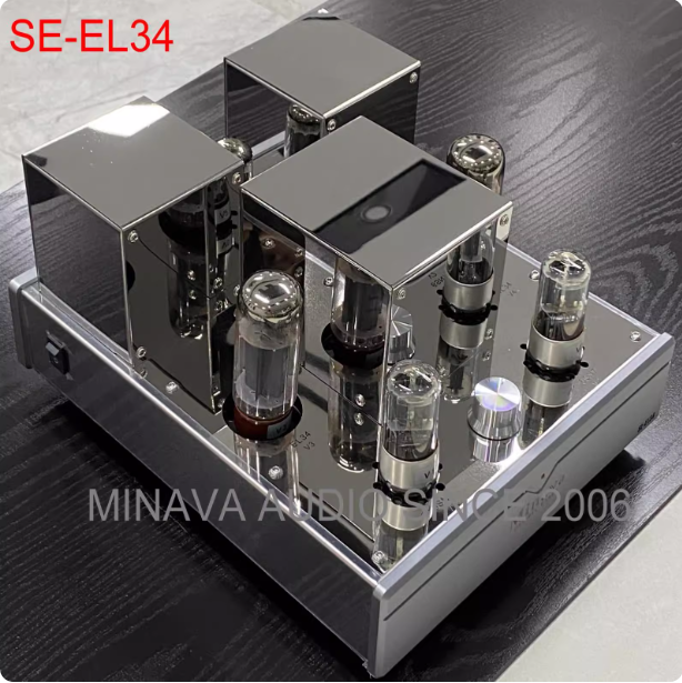 MinavaAudio EL34 Bluetooth Single ended Gallbladder Machine Class A Electronic Tube Amplifier Output Power 12W (Pure Class A, 8 Ω Load)