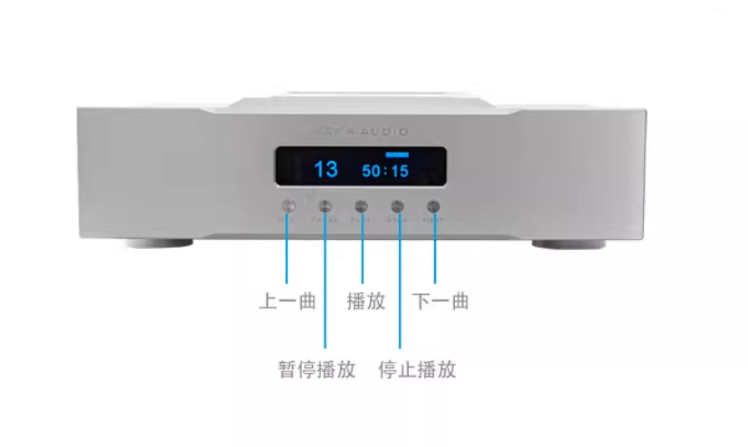 JAY'S AUDIO Black 230VAC CDT2-Pro CD Turntable OCXO Hi-End Low Noise CD Player I2S/HDMI-compatible Output