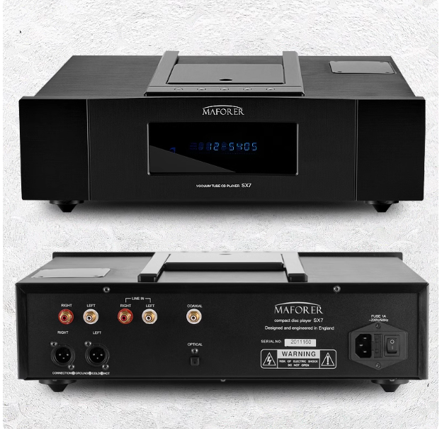 MAFORER SX7 Tube CD Player Fully Balanced 6N3 Tube High Fidelity Lossless External Bluetooth Remote Control HiFi Home CD Player