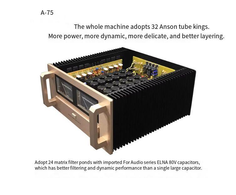 Boya A75 Pure Class A Class A Dual Channel Rear Stage Hifi Fever Fully Balanced Rear Stage Amplifier 120W/8 Ω x2 240W/4 Ω x2