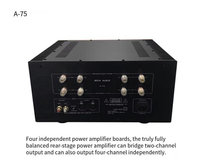 Boya A75 Pure Class A Class A Dual Channel Rear Stage Hifi Fever Fully Balanced Rear Stage Amplifier 120W/8 Ω x2 240W/4 Ω x2