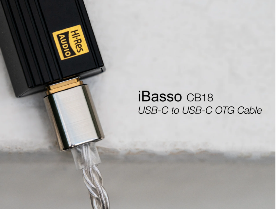 iBasso CB18 USB to USB C Audio Cable OTG Silver Plated 6N Mono Crystal Copper Cable for DC04pro DC07pro