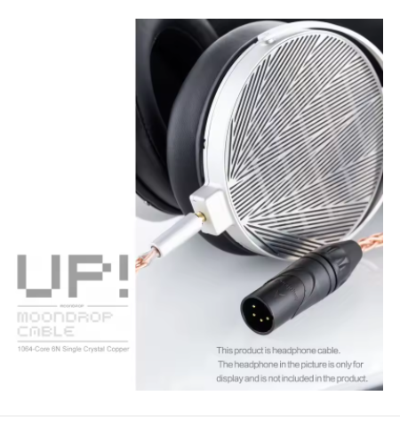 MOONDROP Upgrade Cable UP 1064-Core 6N Single Crystal Copper XLR balanced headhpone interface Cable Choice