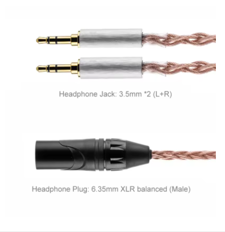 MOONDROP Upgrade Cable UP 1064-Core 6N Single Crystal Copper XLR balanced headhpone interface Cable Choice