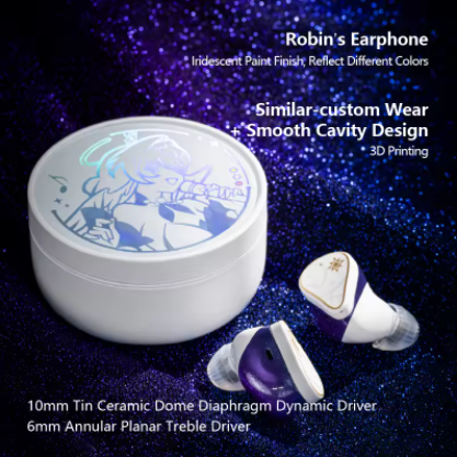 MOONDROP ROBIN Earphone Honkai Star Rail Robin's Earphones TWS Hybrid Dynamic Driver + Planar Driver ANC TWS Earphones
