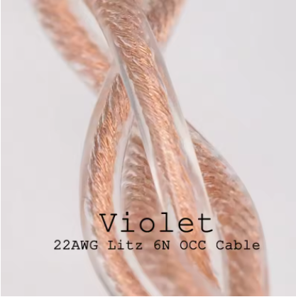 MOONDROP Violet II 6N OCC 0.78 Double Pin 3.5mm Single End/2.5mm Balance/4.4mm Balance Plug Earphone Upgrade cable