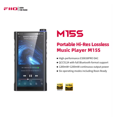 FiiO M15S Music Player Snapdragon 660 with ES9038PRO Hi-Res Android 10 5.5inch MP3 Player WiFi/MQA/Bluetooth 5.0