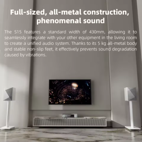 FiiO S15 Desktop Hi-Res Audio Music Streamer, Android 12 Snapdragon 660, AKM DAC AK4191+AK4499EX, 7.84-inch screen, HDMI/ARC DAC