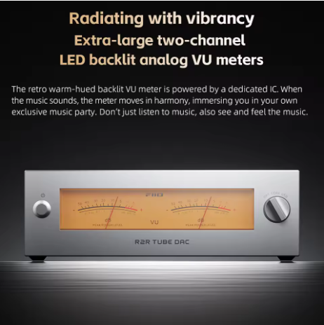 FiiO WARMER R2R Tube DAC/Amp, Fully Balanced 24Bit R2R Architecture, JJ E88CC Tube Buffer, USB/Optical/Coaxial Inputs