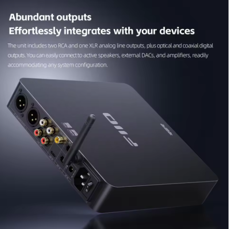 FiiO BR15 R2R High-Resolution Bluetooth 6.0 Audio Receiver,aptX Lossless & LDAC, 24-Bit R2R DAC, USB/Optical/Coaxial input