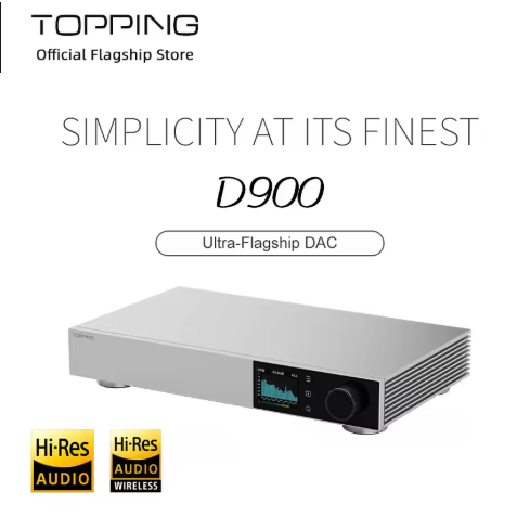 TOPPING D900 Ultra-Flagship DAC Decoder LADC BT5.1 PSRM Independent preamp circuit 131dB SNR@1kHz Hi-Res With remote control