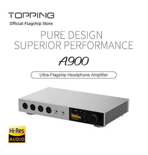 TOPPING A900 Ultra-Flagship Headphone Amplifier A full range of headphone outputs with Remote Control Independent Preamplifier