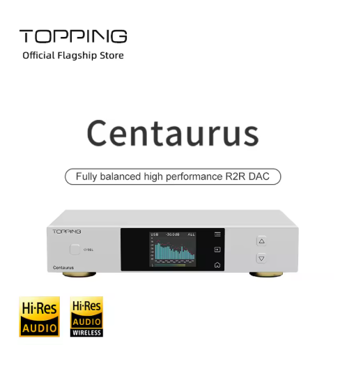 TOPPING Centaurus Decoder Fully Balanced high Performance R2R DAC BT5.1 Support LDAC DSD512 PCM768kHz Plug and Play Decoder