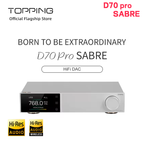 TOPPING D70pro Sabre DAC ES9039SPRO XU316 Bluetooth 5.1 HiFi Bluetooth Digital to Analog Audio Converter with Remote Control