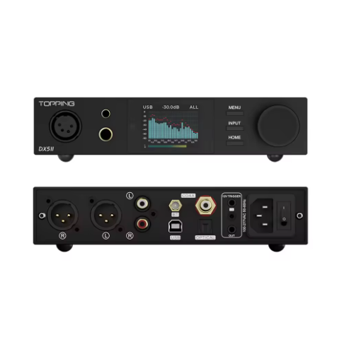 TOPPING DX5 II Fully Balanced DAC&Headphone Amp Combo ES9039Q2M X2 10-band high-percision PEQ BT 5.1 Support LDAC