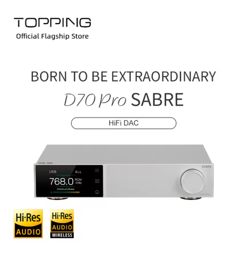 TOPPING D70pro Sabre DAC ES9039SPRO XU316 Bluetooth 5.1 HiFi Bluetooth Digital to Analog Audio Converter with Remote Control